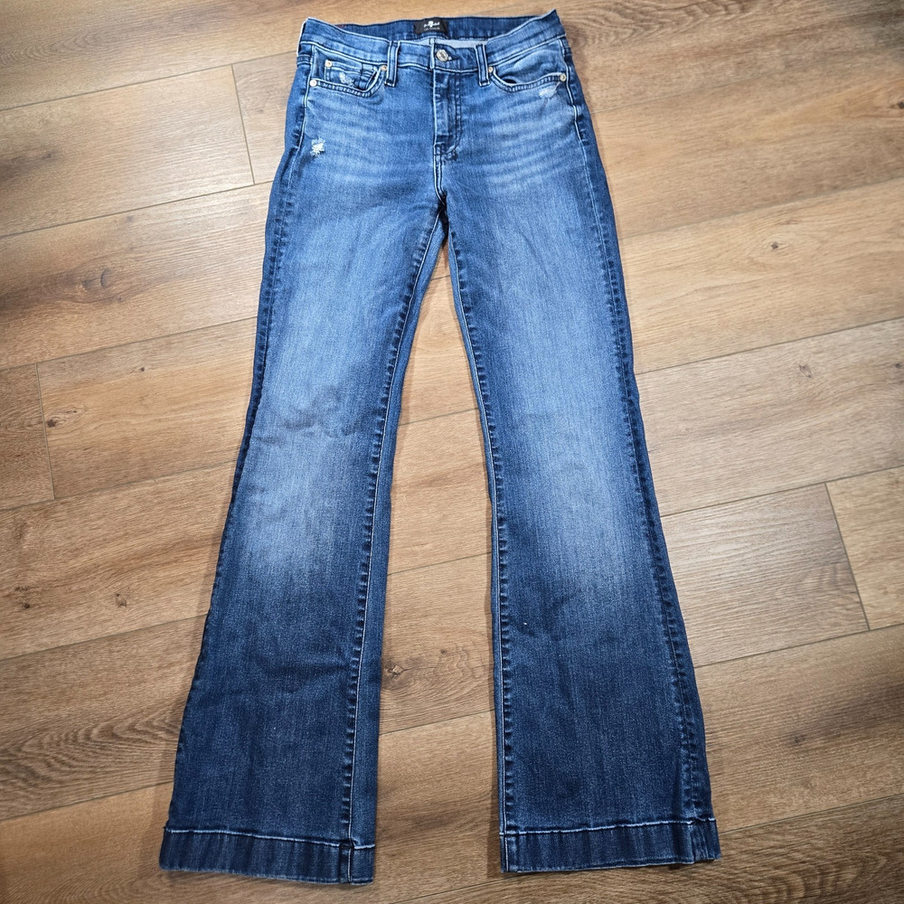 7 For All Mankind Trouser Jeans in Medium Blue Wash